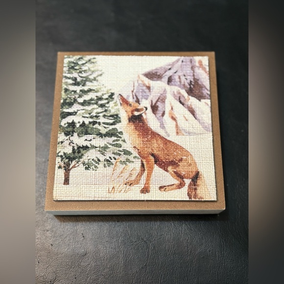 Rustic Wildlife Tapestry like Canvas Art Set - Picture 4 of 10